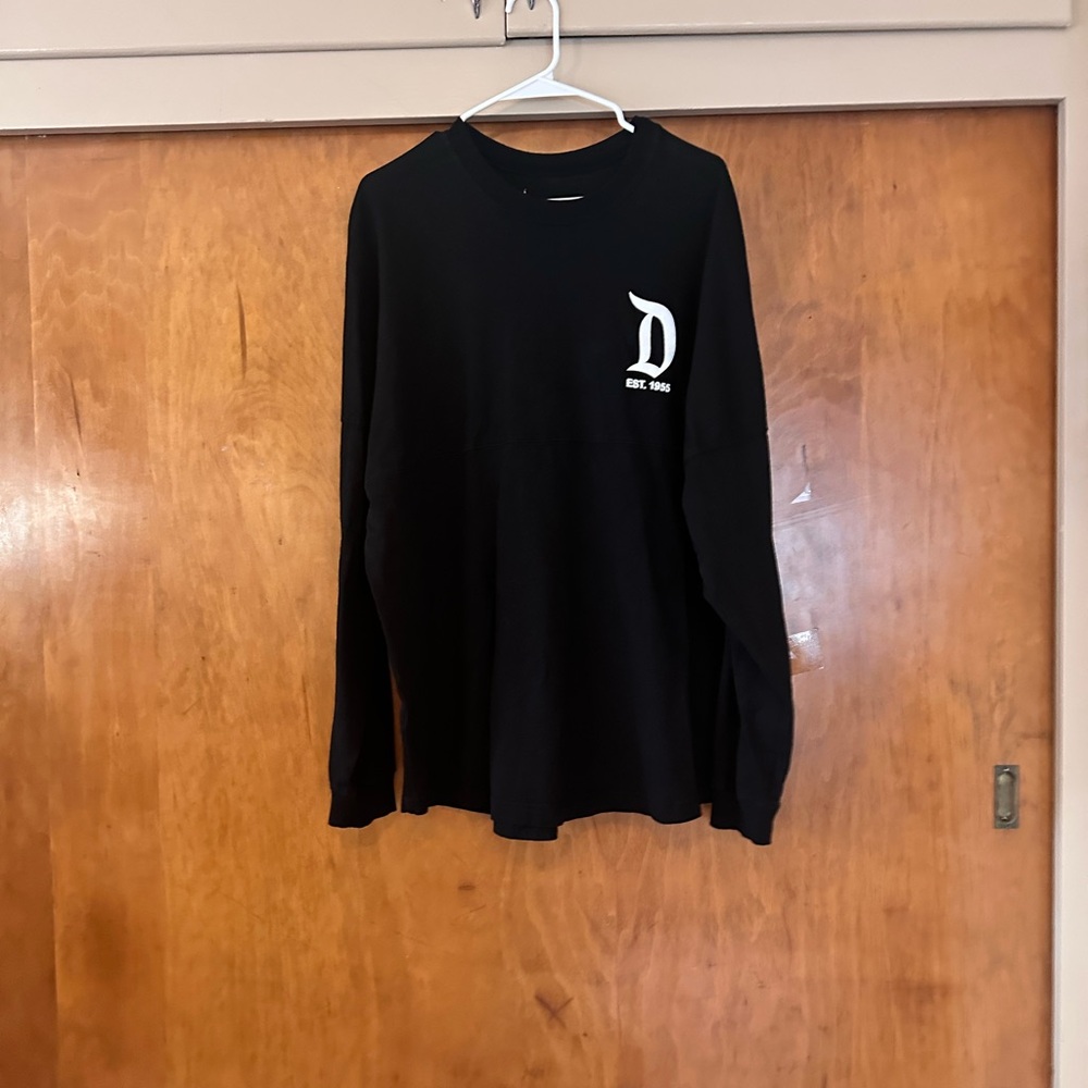 Disney Black Long-Sleeve Tee with White Disney Parks Print